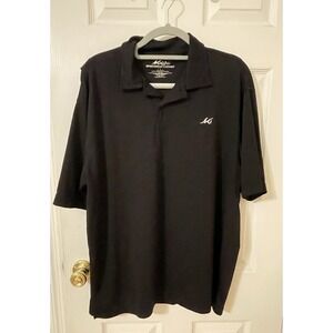 Mojo Sportswear Men's Polo Shirt L Black Performance Lightweight Quick Dry